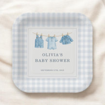 Blue Jean Baby Gingham Baby Shower Party