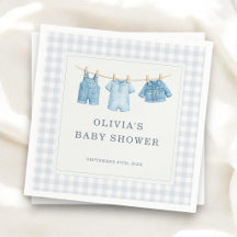 Blue Jean Baby Gingham Baby Shower Party