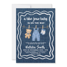 Blue Jean Baby ist auf dem Weg Baby Shower