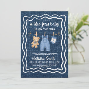 Blue Jean Baby ist auf dem Weg Baby Shower Einladung