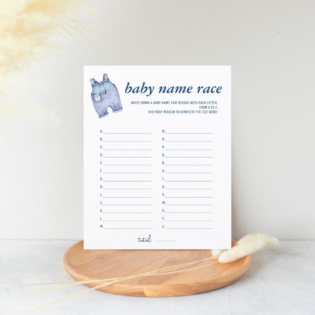 Blue Jean Baby Shower | Baby Name Race Game (Von Creator hochgeladen)