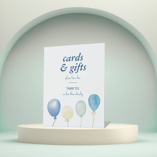 Blue Jean Baby Shower | Denim Cards & Gifts Table Sockelschild
