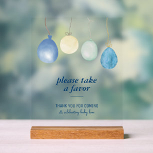 Blue Jean Baby Shower   Denim Favors-Party Acrylschild