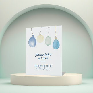 Blue Jean Baby Shower | Denim Favors-Party Sockelschild