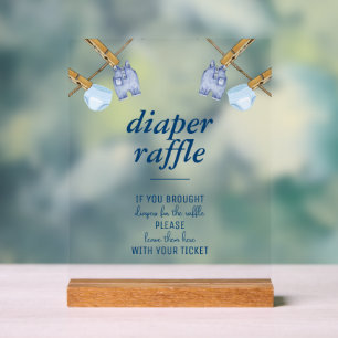 Blue Jean Baby Shower   Faltschachtel Acrylschild