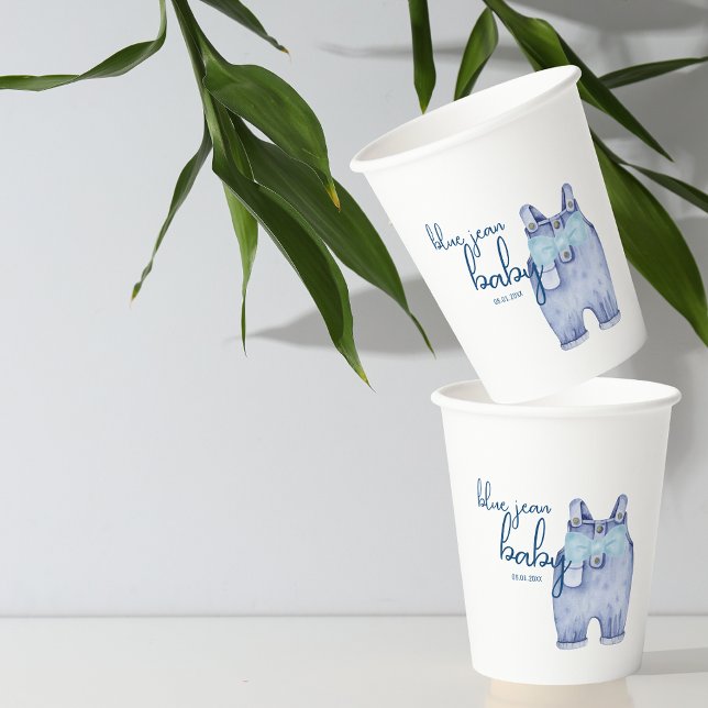 Blue Jean Baby Showware | Denim Overalls Pappbecher (Von Creator hochgeladen)