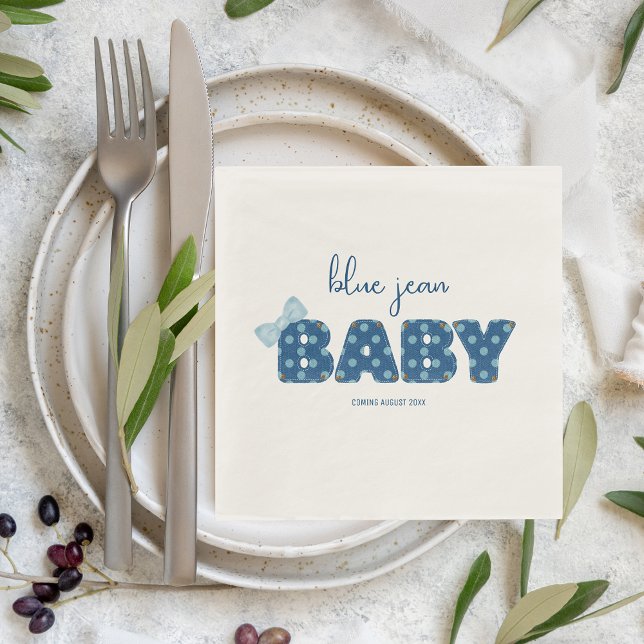 Blue Jean Baby Showware | Denim Party Serviette (Von Creator hochgeladen)