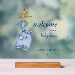 Blue Jean Baby   Willkommen bei Baby Shower Tablet Acrylschild