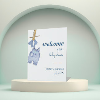 Blue Jean Baby | Willkommen bei Baby Shower Tablet Sockelschild