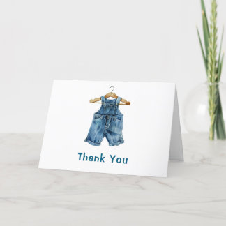 Blue Jean Boy Western Baby Shower Dankeskarte