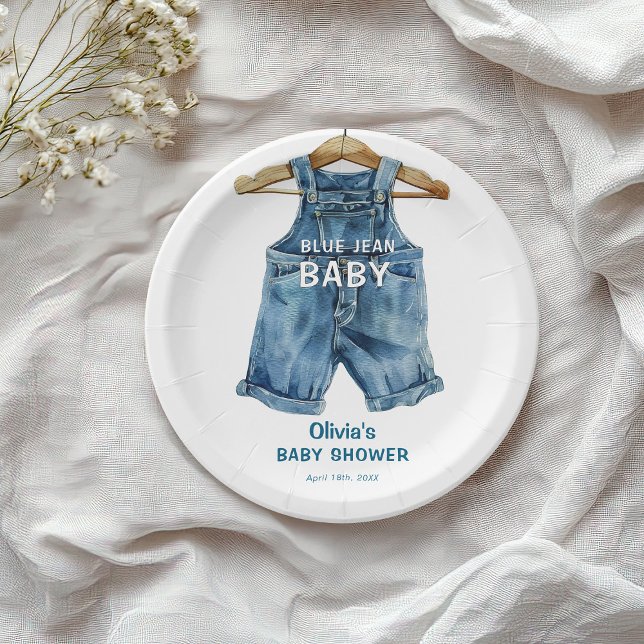 Blue Jean Boy Western Baby Shower Pappteller (Von Creator hochgeladen)