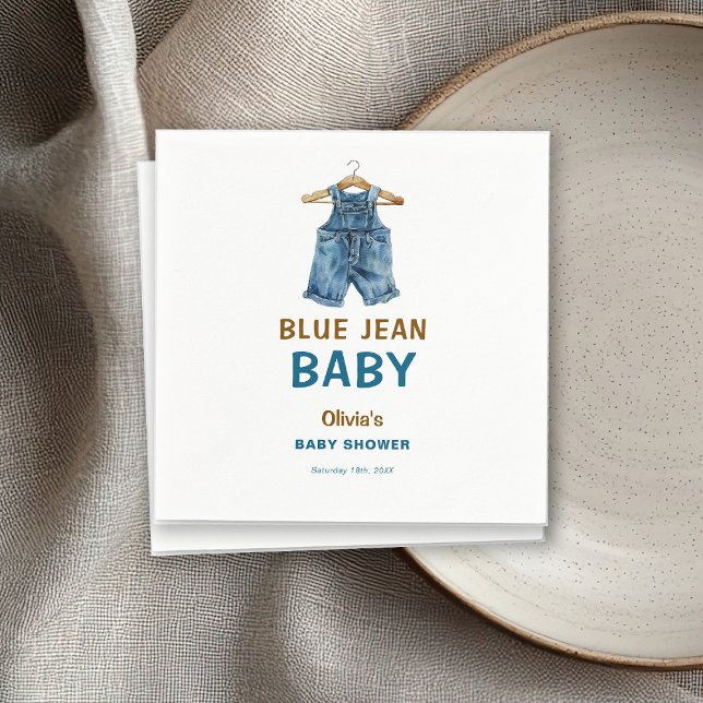 Blue Jean Boy Western Baby Shower Serviette (Von Creator hochgeladen)