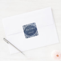 Blue Jean Denim and Lace Wedding Siegel