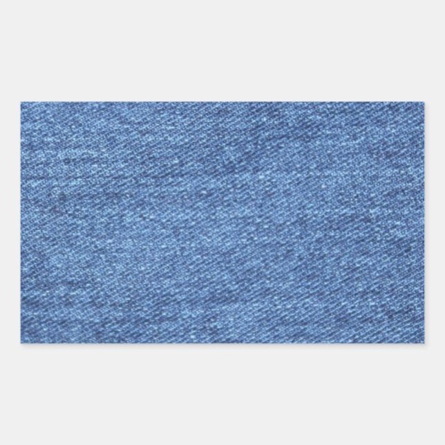 Blue Jean Denim Background Rechteckiger Aufkleber (Vorderseite)