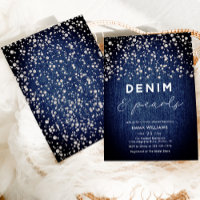 Blue Jean Denim Diamonds & Pearls Brautparty