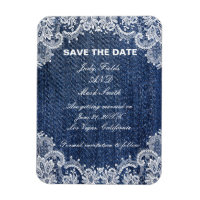 Blue Jean Denim und Lace Save the Date