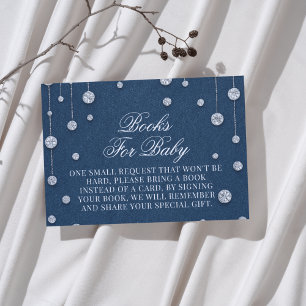 Blue Jean Diamonds Baby Showbücher für Baby Begleitkarte