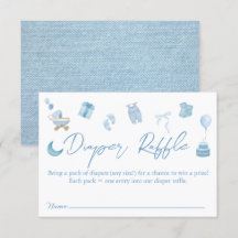 Blue Jean Diaper Raffle Denim Baby Dusche