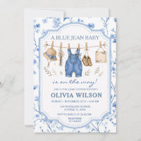 Blue Jean Floral Wäscheleine Mädchen Baby Shower