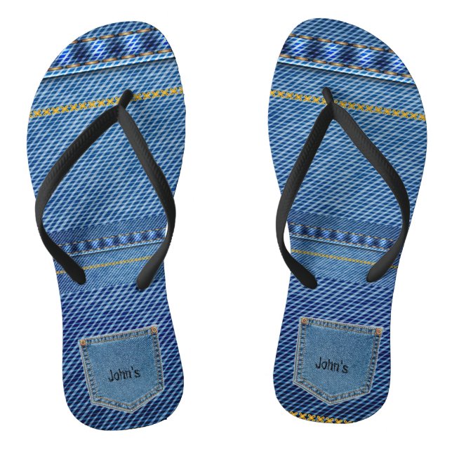 Blue Jean Look Flip Flops (Fußbett)