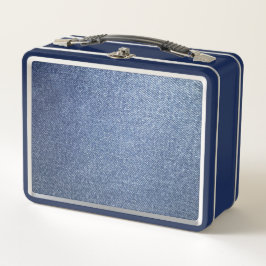 Blue Jean Metal Lunchbox