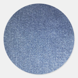 Blue Jean Round Stickers
