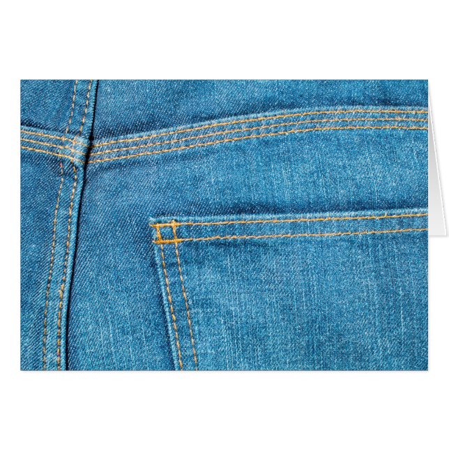Blue Jeans Back Pocket Grußkarte (Vorderseite (Horizontal))
