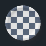 Blue Jeans Blue/White Checkered Pappteller<br><div class="desc">Papierplatte mit blauem Jeans,  blau-weiß kariertes Muster. Ideal für jede Ansammlung.</div>