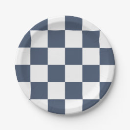 Blue Jeans Blue/White Checkered Pappteller