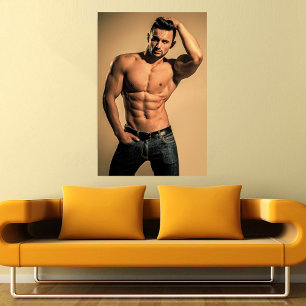Blue Jeans Boy Hot Typ Poster