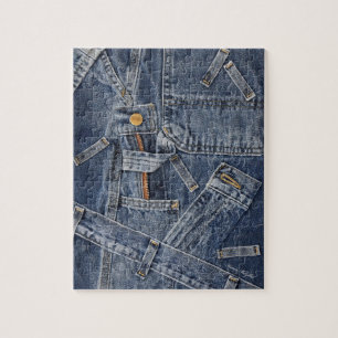 Blue Jeans Denim Abstrakt Art