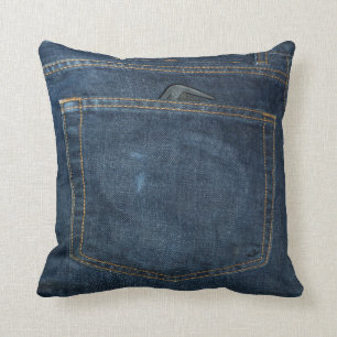 Blue Jeans-Denim-Tasche Kissen