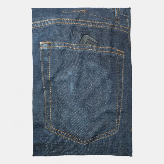 Blue Jeans-Denim-Tasche Küchentuch (Vertikal)