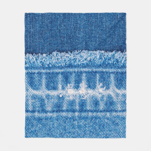 Blue Jeans Denim Textur Fleecedecke