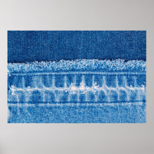 Blue Jeans Denim Textur Poster