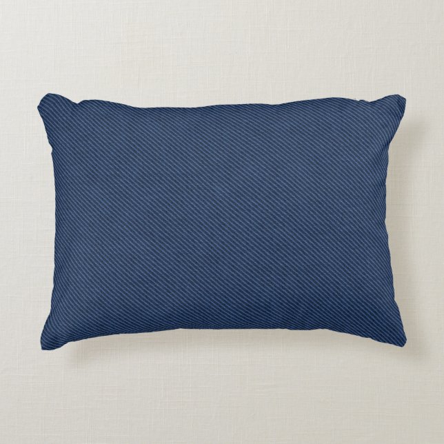 Blue Jeans Fabric Dekokissen (Vorderseite)