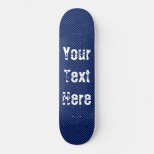 Blue Jeans Fabric - Text hinzufügen - Anpassbar 2 Skateboard