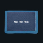 Blue Jeans Fabric - Text hinzufügen - Anpassbar Trifold Geldbörse<br><div class="desc">Blue Jeans Fabric - Text hinzufügen - Anpassbar</div>
