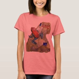 Blue Jeans Frog Womens Organic App. T-shirt