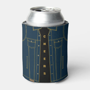 Blue Jeans Jacket Can Cooler - Chef - Ihr Text Dosenkühler