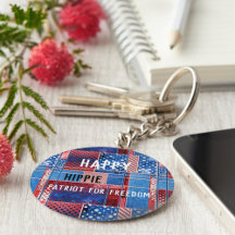 Blue Jeans Patchwork Personalisiert Patriot Schlüs