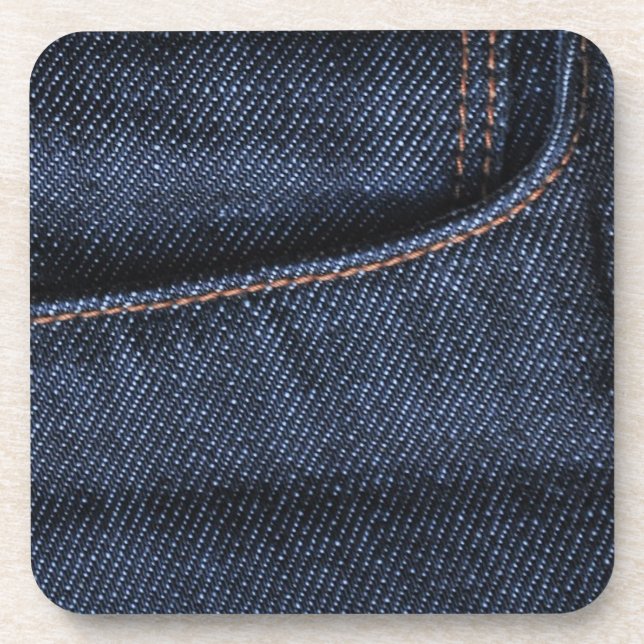 Blue Jeans Pocket Getränkeuntersetzer (Vorderseite)