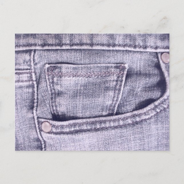 Blue Jeans Pocket, Stoff, Postkarte (Vorderseite)