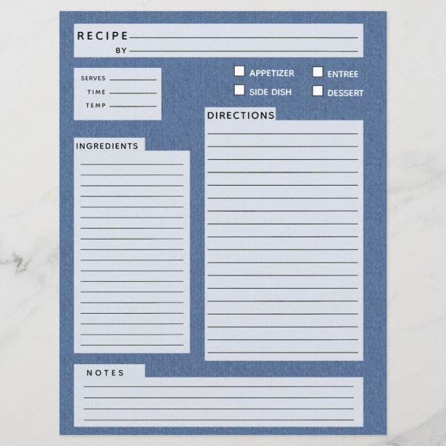 Blue Jeans Recipe (Rückseite)