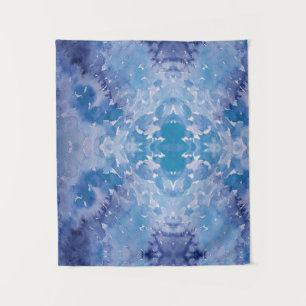 Blue Jeans Retro-Tie-Dye Wandteppich