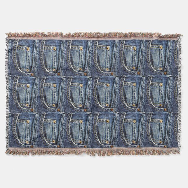 Blue Jeans-Tasche Decke (Vorderseite)