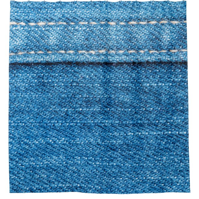 Blue Jeans Textur Hintergrund. Duschvorhang (Vorderseite)