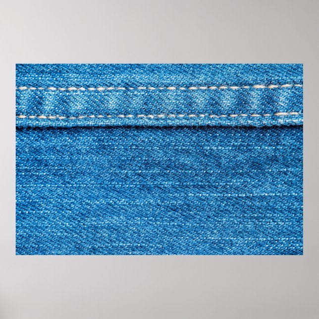 Blue Jeans Textur Hintergrund. Poster (Vorne)
