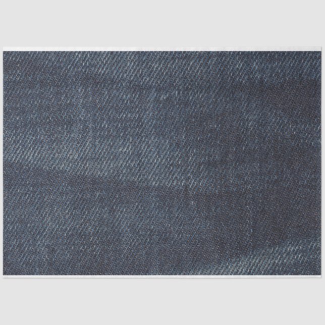 Blue Jeans Vintag Denim Stoff Textur Seidenpapier (Vorderseite)