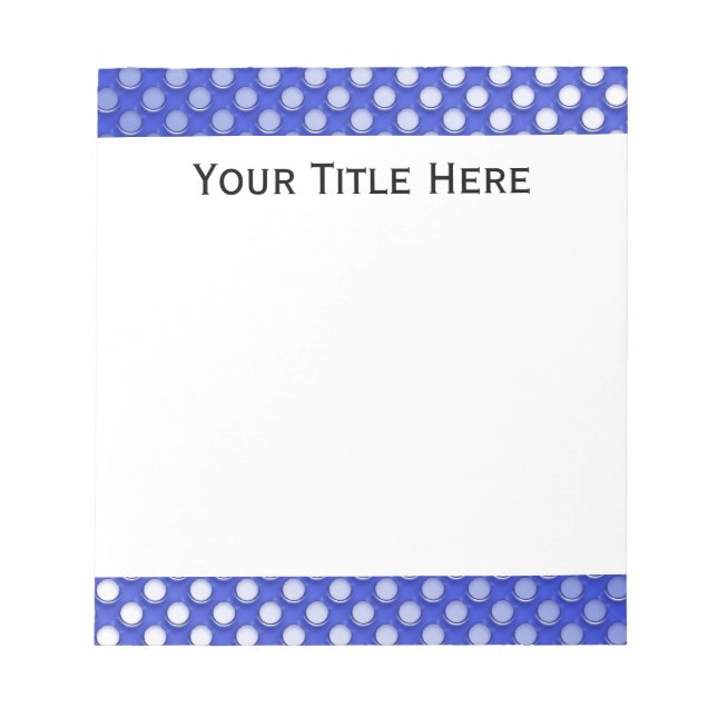 Blue Jelly Polka Dot Paper Pad Notizblock (Vorderseite)